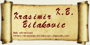 Krasimir Bilaković vizit kartica